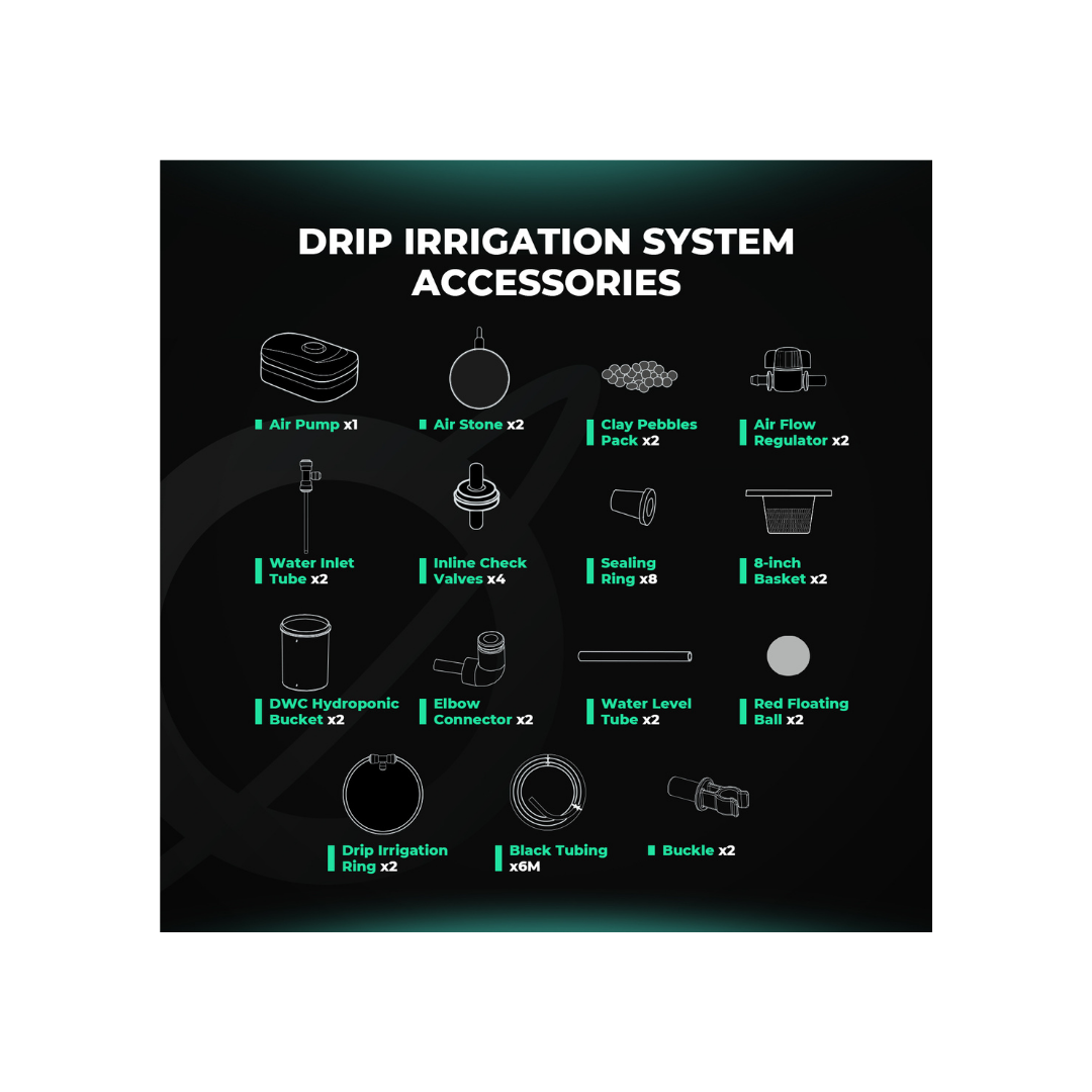 Mars Hydro  | Hydroponik-Set mit 2 Eimern (20cm)