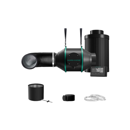 Mars Hydro 4″ (100mm) Rohrventilator mit Thermostatregler und Aktivkohlefilter