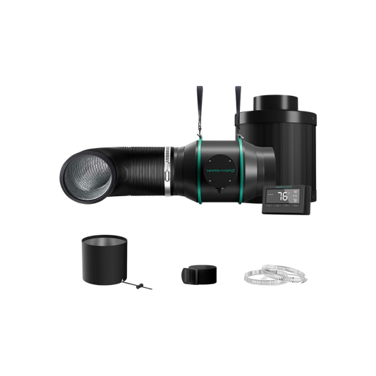 Mars Hydro 6″ (150mm) Rohrventilator mit Thermostatregler und Aktivkohlefilter